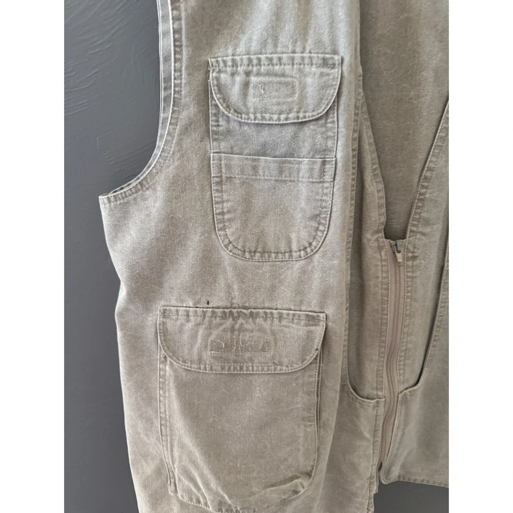Thomas Cook Australian Adventure Men L Khaki Cotton Utility Fishing Vest Outdoor